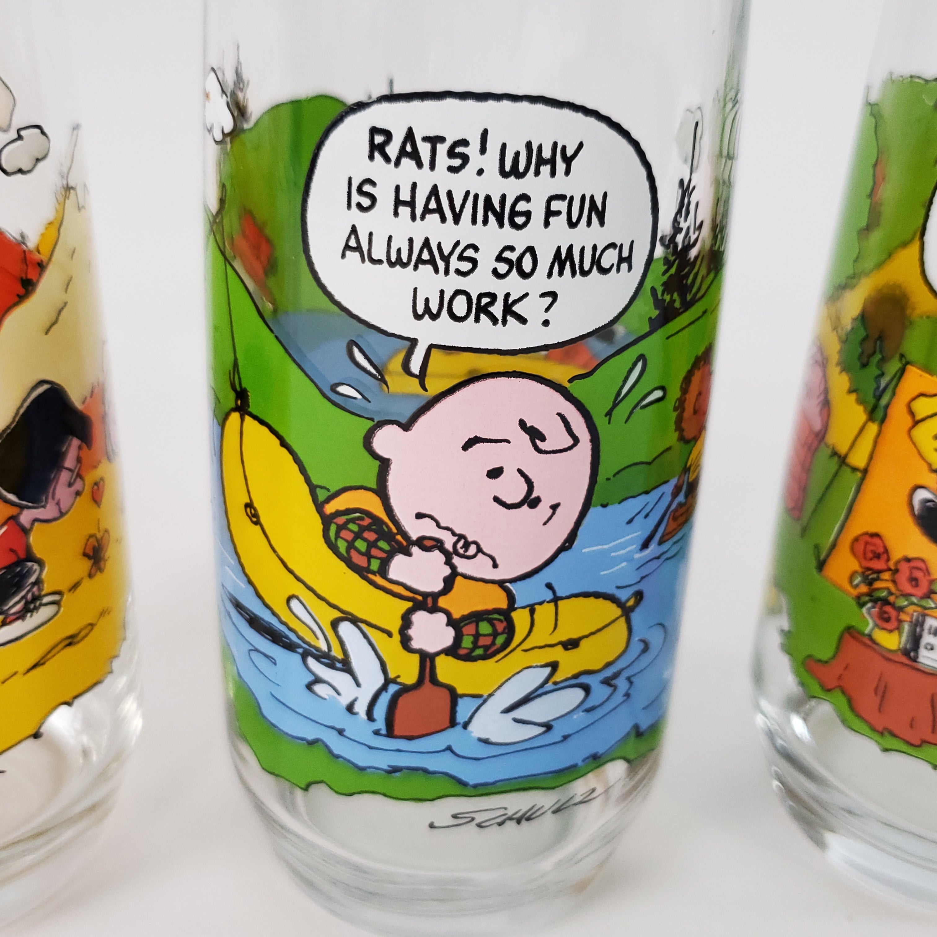 2 Peanuts Camp Snoopy Glasses McDonald's - household items - by owner -  housewares sale - craigslist