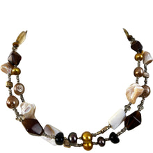 Load image into Gallery viewer, Beaded Baroque Style Station Necklace 34&quot;

