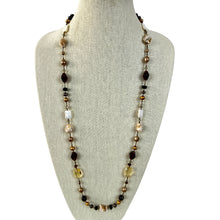 Load image into Gallery viewer, Beaded Baroque Style Station Necklace 34&quot;
