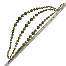 Load image into Gallery viewer, Mid-Century Avocado Green Triple Strand Necklace 17&quot;
