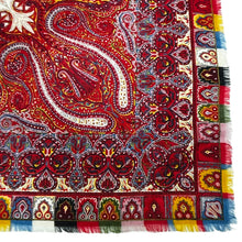 Load image into Gallery viewer, Natural Fiber Paisley Scarf 30&quot; x 30&quot; 
