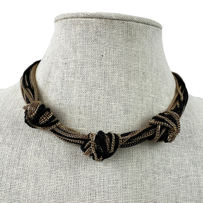 Multilayered Knotted Chain Choker Women Necklace