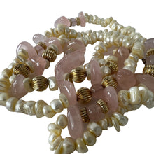 Load image into Gallery viewer, Beaded Rose Quartz Crystal Women&#39;s Necklace 
