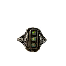 Load image into Gallery viewer, Vintage Natural Green Fire Opal 925 Sterling Silver Women Ring Jewelry
