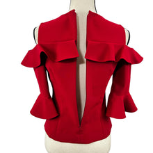 Load image into Gallery viewer, Ricky Freeman Cold Shoulder Blouse Womens Red Top Size 2
