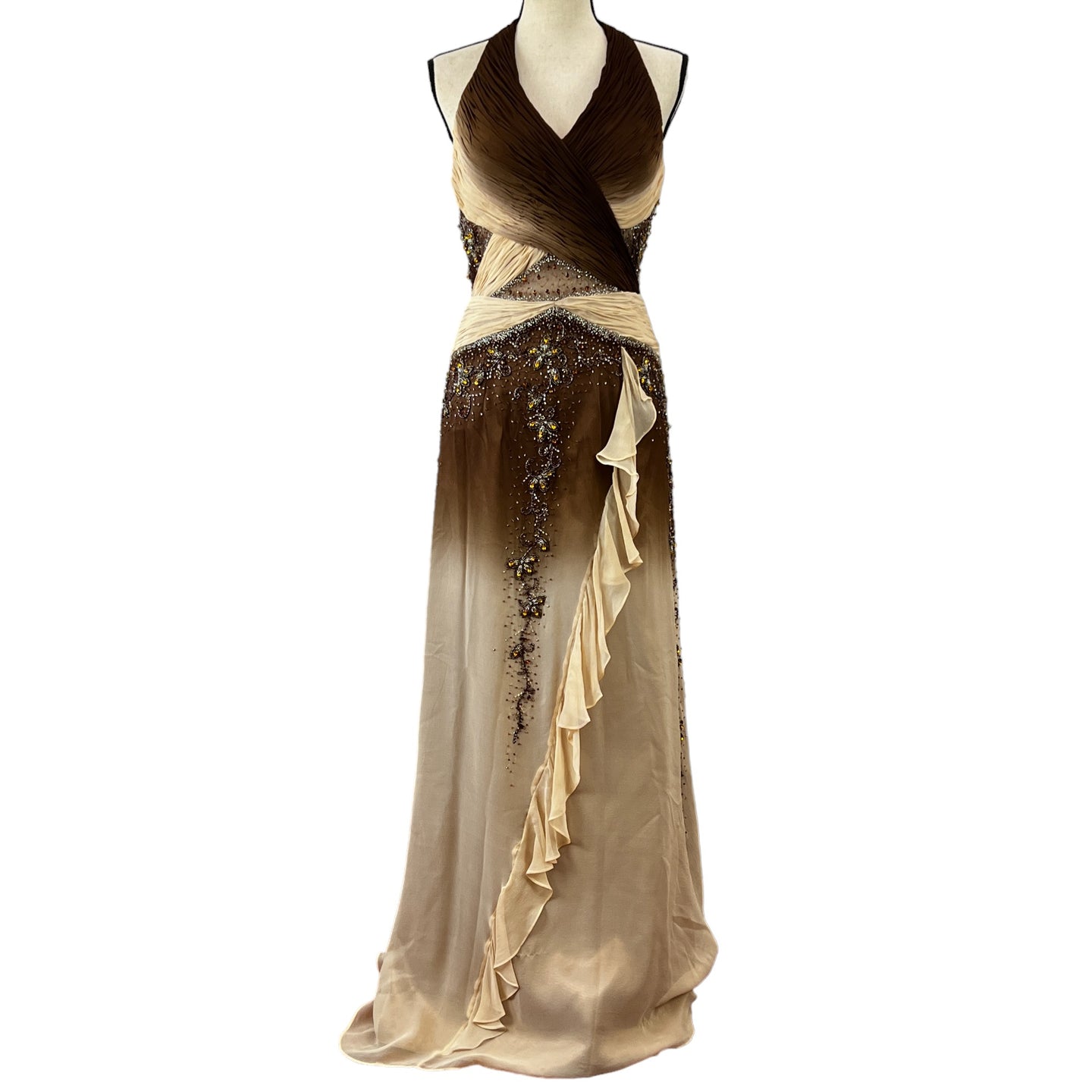 Beaded Vintage Women Evening Gown