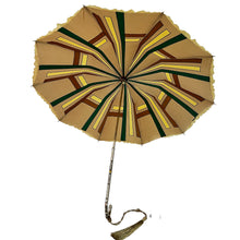 Load image into Gallery viewer, Antique Parasol Umbrella with Patterned Bottom
