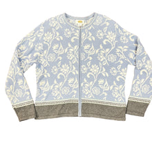 Load image into Gallery viewer, 90s Talbots Floral Knit Zip Cardigan Size XL
