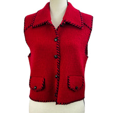 Load image into Gallery viewer, Cambridge Country Store Red Wool Vest Size Small 
