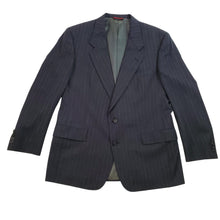 Load image into Gallery viewer, Hart Schaffner Marx Men’s Gray Striped Virgin Wool Suit Size 42R Pants W38&quot;
