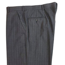 Load image into Gallery viewer, Hart Schaffner Marx Men’s Gray Striped Virgin Wool Suit Size 42R Pants W38&quot;

