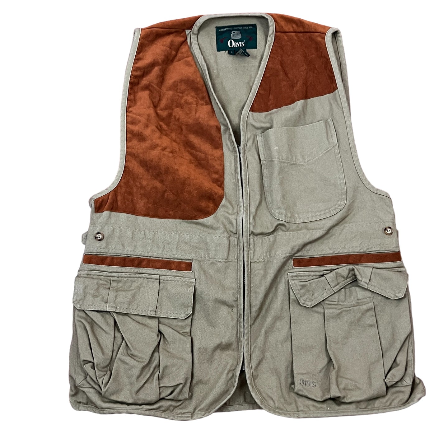 Orvis 100% Cotton Fishing Vest Size Large