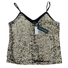 Load image into Gallery viewer, Sleeveless Bronze Sequin Tank Top Size Small
