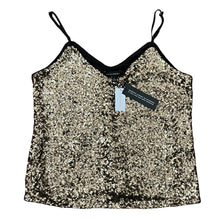 Load image into Gallery viewer, Sleeveless Womens Sparkling Sequin Tank Top Small
