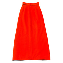 Load image into Gallery viewer, Vintage A-Line Long Retro Skirt Casual Solid Red Silky Satin Underneath
