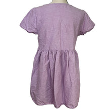 Load image into Gallery viewer, Linen Blend Lavender Tunic Dress With Pockets Size Small
