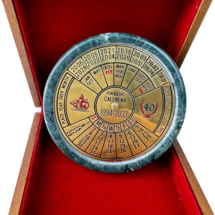 Vintage Perpetual 40 Year Calendar with Original Box