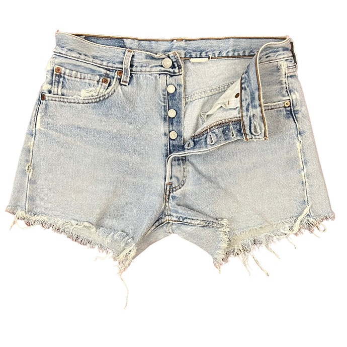 Vintage Old Navy Women's Denim Cut Off Short Shorts Wash Blue Buttoned Fly XL