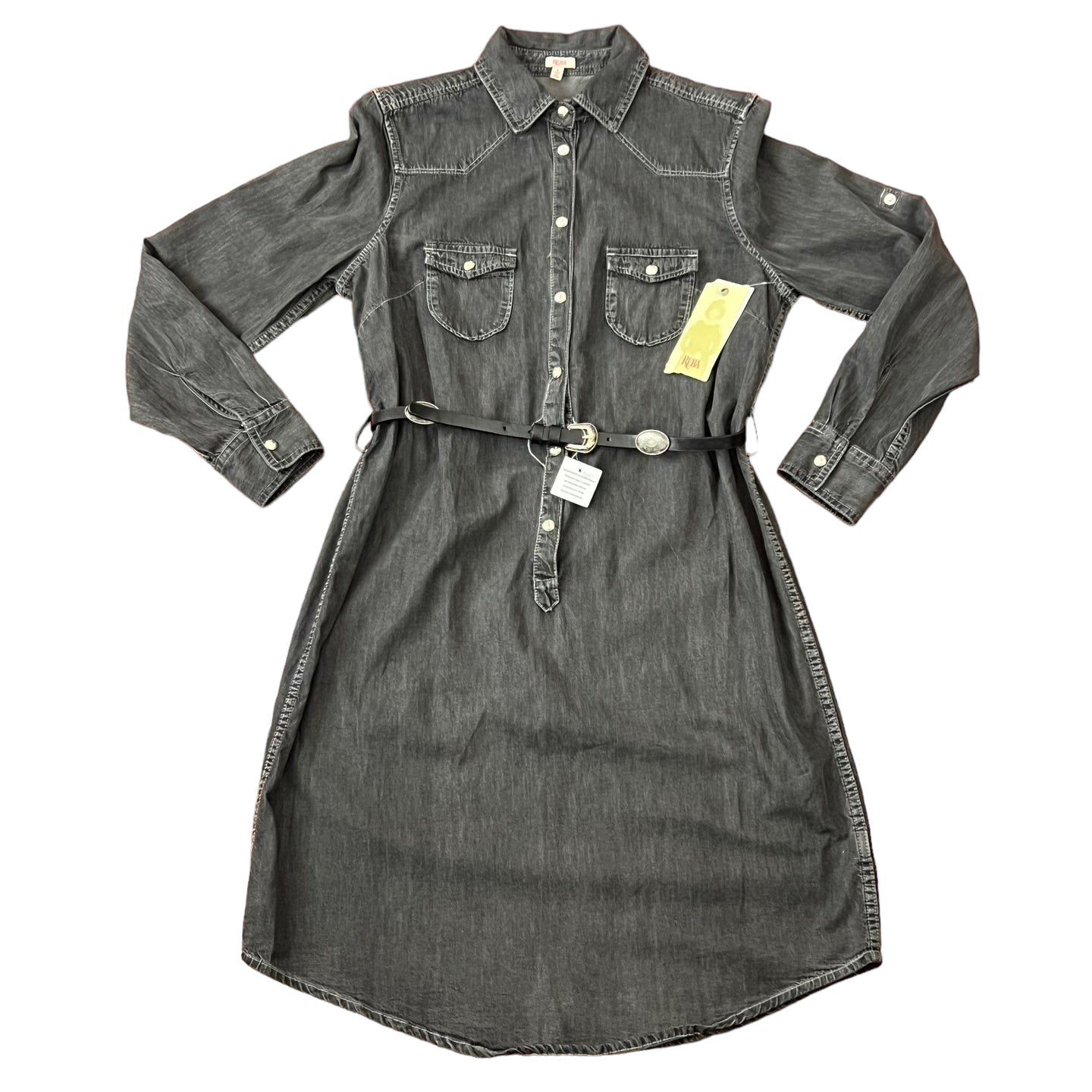 Denim Tailored Denim Vintage A1 Dress Button Down Front Small
