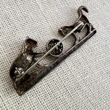 Load image into Gallery viewer, Vintage Sterling Silver Patina Cats Playing with Yarn Brooch
