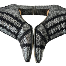 Load image into Gallery viewer, Alexandre Birman Beatrice Cross-Stitched Python Booties Women Shoes 38 1/2&quot; Size
