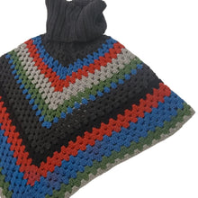 Load image into Gallery viewer, Handmade Chunky Knit Poncho Multi-Color One Size
