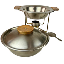 Load image into Gallery viewer, International Stainless Steel Wood-Handled Chafing Dish
