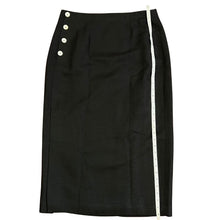 Load image into Gallery viewer, High Waisted Black Skirt Midi Knee Length
