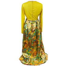 Load image into Gallery viewer, Vintage Don Luis De Espana Long Sleeves V Neckline Yellow Maxi Dress Size 14
