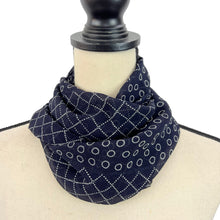 Load image into Gallery viewer, Vintage Worth Sheer Navy Blue Scarf
