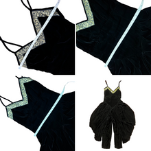 Load image into Gallery viewer, Black Velvet Hare Pants Jumpsuit Jacket Set Size Small 
