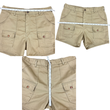 Load image into Gallery viewer, Vintage Khaki High Waist Cargo Shorts
