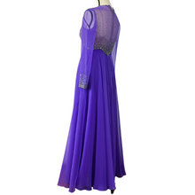 Load image into Gallery viewer, Vintage Victoria Royal Ltd Purple Mesh Beaded Evening Gown Womens Dress Small
