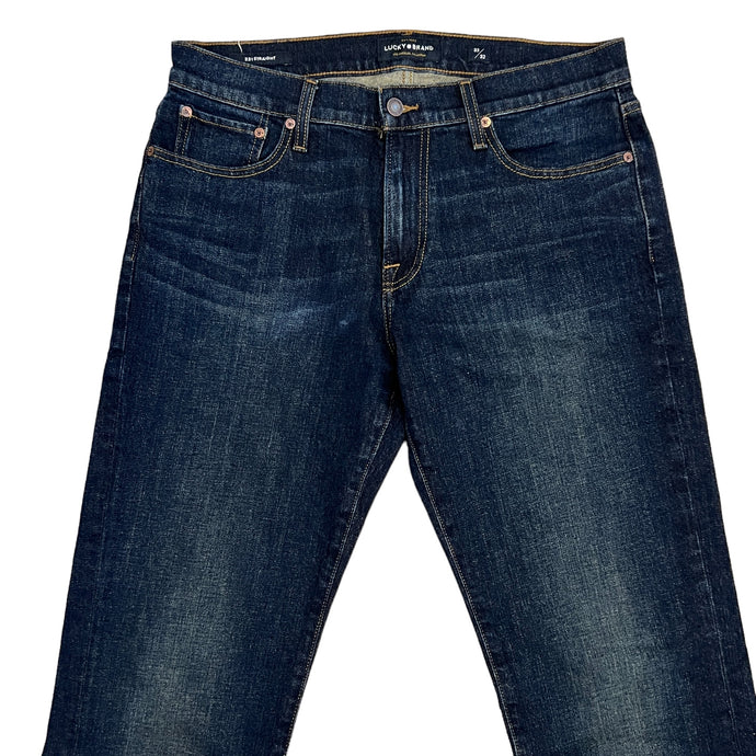 Lucky Brand  Faded Dark Blue Stretch Slim Cotton Blend Jeans Size 32/33