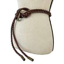 Load image into Gallery viewer, Vintage One-size-fits-all Bolo Rope Belt Leather
