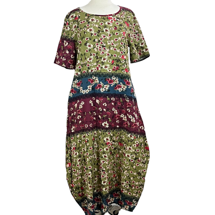 Celleabie Floral Maxi Dress with Pockets Size 2XL