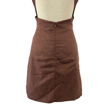 Load image into Gallery viewer, Linen Chocolate Halter Top Mini Dress Size 4
