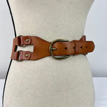 Load image into Gallery viewer, GAP Wide Brown Leather Cinch Belt Size Small
