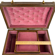 Load image into Gallery viewer, Antique Napoleon III Tufted Interior Wooden Box
