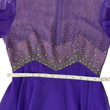Load image into Gallery viewer, Vintage Victoria Royal Ltd Purple Mesh Beaded Dress Womens Dress
