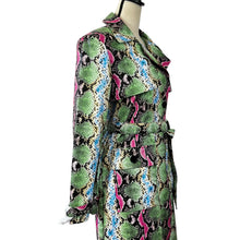 Load image into Gallery viewer, Faux Leather Snake Trench Womens Coat Size 4
