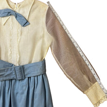 Load image into Gallery viewer, Vintage Creepy Kid Costume Blue and White
