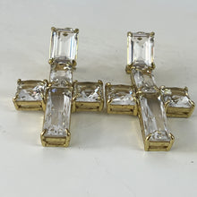 Load image into Gallery viewer, Cross Crystal Rhinestone Dangle Earrings
