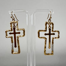 Load image into Gallery viewer, Metal Cross Dangle Womens Earrings
