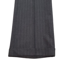 Load image into Gallery viewer, Hart Schaffner Marx Men’s Gray Striped Virgin Wool Suit Size 42R Pants W38&quot;
