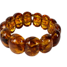 Load image into Gallery viewer, Vintage Authentic Amber Chunky Stretch Bracelet
