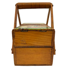 Load image into Gallery viewer, Vintage Handmade Wood Folk Art Decorative Sewing Box Purse

