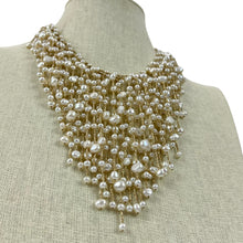 Load image into Gallery viewer, Vintage Salt water Pearl Waterfall Fringe Necklace 
