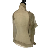 Load image into Gallery viewer, Vintage Saks fifth 100% Sheer Silk Sheer Taupe Rectangle Scarf
