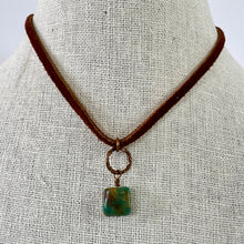 Load image into Gallery viewer, Sundance style Leather Turquoise Necklace. 
